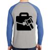 Mens Full Color PosiCharge Long Sleeve Tri Blend Wicking Raglan Tee Thumbnail