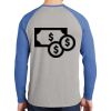 Mens Full Color PosiCharge Long Sleeve Tri Blend Wicking Raglan Tee Thumbnail