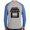 Mens Full Color PosiCharge Long Sleeve Tri Blend Wicking Raglan Tee Thumbnail