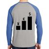 Mens Full Color PosiCharge Long Sleeve Tri Blend Wicking Raglan Tee Thumbnail