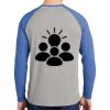 Mens Full Color PosiCharge Long Sleeve Tri Blend Wicking Raglan Tee Thumbnail