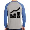 Mens Full Color PosiCharge Long Sleeve Tri Blend Wicking Raglan Tee Thumbnail
