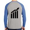 Mens Full Color PosiCharge Long Sleeve Tri Blend Wicking Raglan Tee Thumbnail