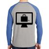 Mens Full Color PosiCharge Long Sleeve Tri Blend Wicking Raglan Tee Thumbnail