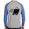 Mens Full Color PosiCharge Long Sleeve Tri Blend Wicking Raglan Tee Thumbnail