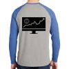 Mens Full Color PosiCharge Long Sleeve Tri Blend Wicking Raglan Tee Thumbnail