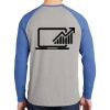 Mens Full Color PosiCharge Long Sleeve Tri Blend Wicking Raglan Tee Thumbnail