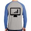 Mens Full Color PosiCharge Long Sleeve Tri Blend Wicking Raglan Tee Thumbnail