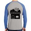 Mens Full Color PosiCharge Long Sleeve Tri Blend Wicking Raglan Tee Thumbnail