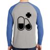 Mens Full Color PosiCharge Long Sleeve Tri Blend Wicking Raglan Tee Thumbnail