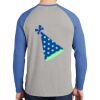Mens Full Color PosiCharge Long Sleeve Tri Blend Wicking Raglan Tee Thumbnail