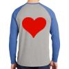 Mens Full Color PosiCharge Long Sleeve Tri Blend Wicking Raglan Tee Thumbnail
