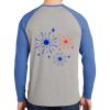 Mens Full Color PosiCharge Long Sleeve Tri Blend Wicking Raglan Tee Thumbnail
