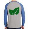 Mens Full Color PosiCharge Long Sleeve Tri Blend Wicking Raglan Tee Thumbnail