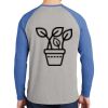 Mens Full Color PosiCharge Long Sleeve Tri Blend Wicking Raglan Tee Thumbnail