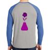 Mens Full Color PosiCharge Long Sleeve Tri Blend Wicking Raglan Tee Thumbnail