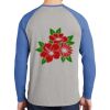 Mens Full Color PosiCharge Long Sleeve Tri Blend Wicking Raglan Tee Thumbnail