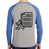 Mens Full Color PosiCharge Long Sleeve Tri Blend Wicking Raglan Tee Thumbnail