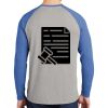 Mens Full Color PosiCharge Long Sleeve Tri Blend Wicking Raglan Tee Thumbnail