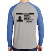Mens Full Color PosiCharge Long Sleeve Tri Blend Wicking Raglan Tee Thumbnail
