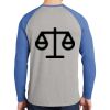 Mens Full Color PosiCharge Long Sleeve Tri Blend Wicking Raglan Tee Thumbnail