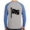 Mens Full Color PosiCharge Long Sleeve Tri Blend Wicking Raglan Tee Thumbnail