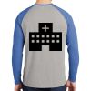 Mens Full Color PosiCharge Long Sleeve Tri Blend Wicking Raglan Tee Thumbnail