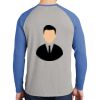 Mens Full Color PosiCharge Long Sleeve Tri Blend Wicking Raglan Tee Thumbnail