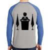 Mens Full Color PosiCharge Long Sleeve Tri Blend Wicking Raglan Tee Thumbnail