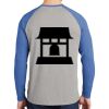 Mens Full Color PosiCharge Long Sleeve Tri Blend Wicking Raglan Tee Thumbnail