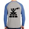 Mens Full Color PosiCharge Long Sleeve Tri Blend Wicking Raglan Tee Thumbnail