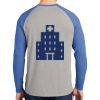 Mens Full Color PosiCharge Long Sleeve Tri Blend Wicking Raglan Tee Thumbnail