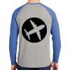 Mens Full Color PosiCharge Long Sleeve Tri Blend Wicking Raglan Tee Thumbnail