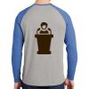 Mens Full Color PosiCharge Long Sleeve Tri Blend Wicking Raglan Tee Thumbnail