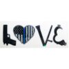 LOVE Thin Blue Line Decal 4in or 6in Thumbnail