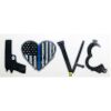 LOVE Thin Blue Line Decal 4in or 6in Thumbnail