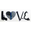 LOVE Thin Blue Line Decal 4in or 6in Thumbnail