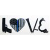 LOVE Thin Blue Line Decal 4in or 6in Thumbnail