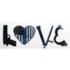 LOVE Thin Blue Line Decal 4in or 6in Thumbnail