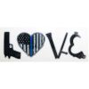 LOVE Thin Blue Line Decal 4in or 6in Thumbnail