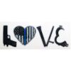 LOVE Thin Blue Line Decal 4in or 6in Thumbnail