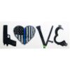 LOVE Thin Blue Line Decal 4in or 6in Thumbnail