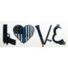 LOVE Thin Blue Line Decal 4in or 6in Thumbnail