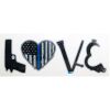 LOVE Thin Blue Line Decal 4in or 6in Thumbnail
