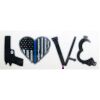 LOVE Thin Blue Line Decal 4in or 6in Thumbnail