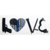 LOVE Thin Blue Line Decal 4in or 6in Thumbnail