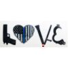 LOVE Thin Blue Line Decal 4in or 6in Thumbnail