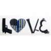 LOVE Thin Blue Line Decal 4in or 6in Thumbnail