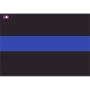 License Plate Decal Blue Line Flag 1.25" Thumbnail