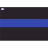 License Plate Decal Blue Line Flag 1.25" Thumbnail